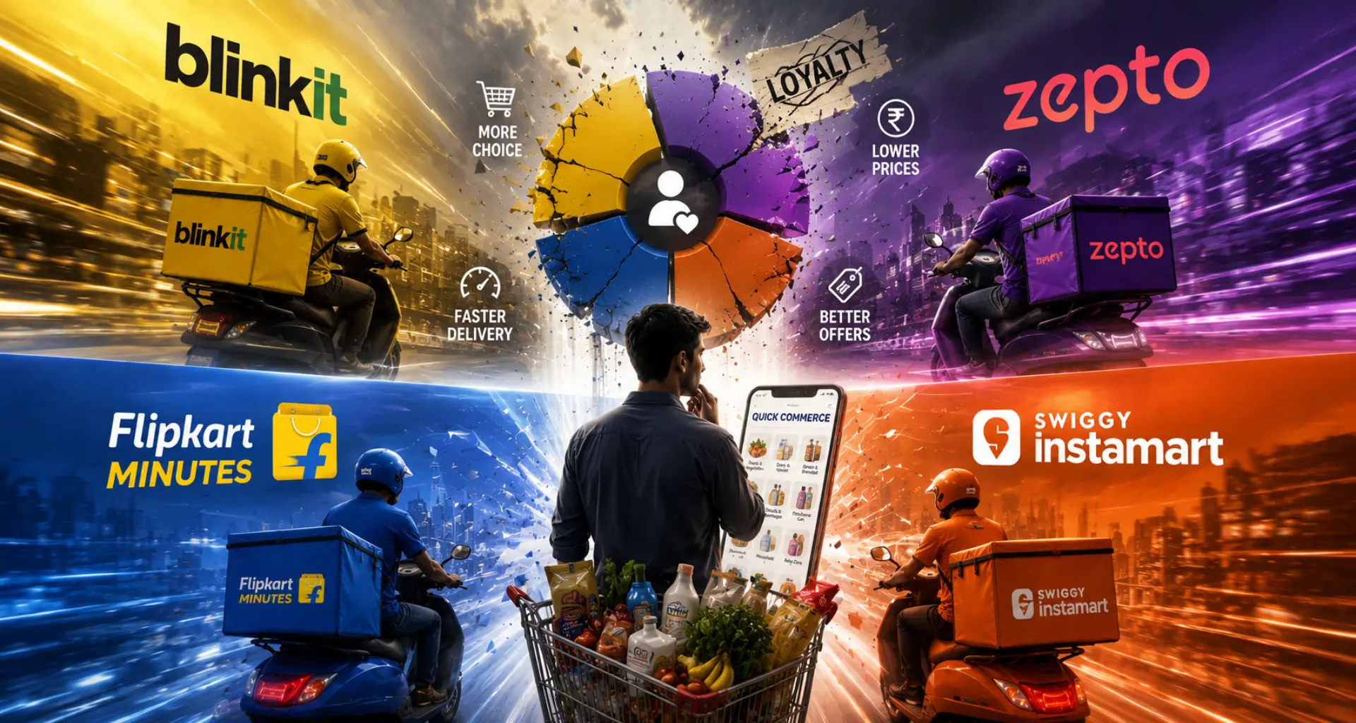 Rising competition fragments loyalty in quick commerce