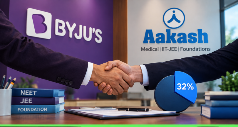 BYJU’S Parent TLPL Set to Hold Around 32% Stake in Aakash After Settlement